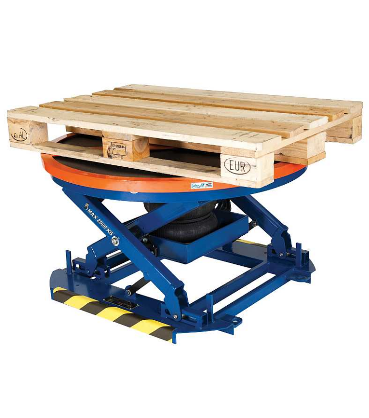 Pneumatic lifting tables